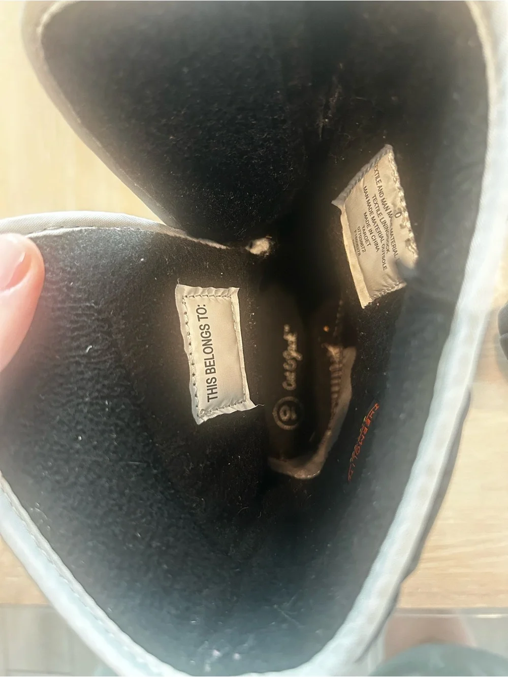 Target Black Kids Rain & Snow Boots with Gray Trim